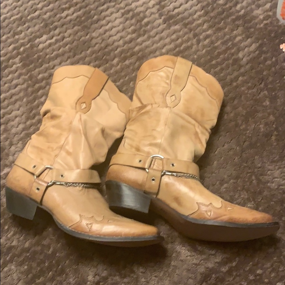 Tan Cowboy boots
